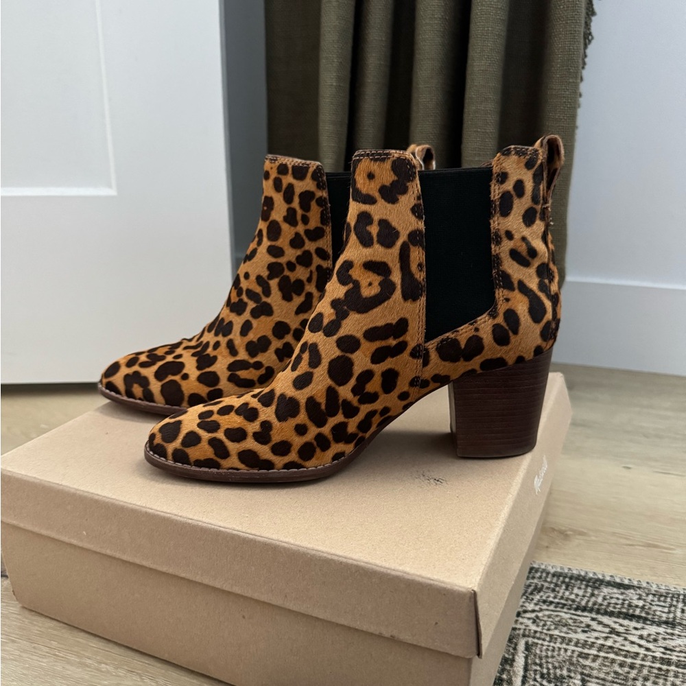 Madewell Leopard Print Ankle Boots